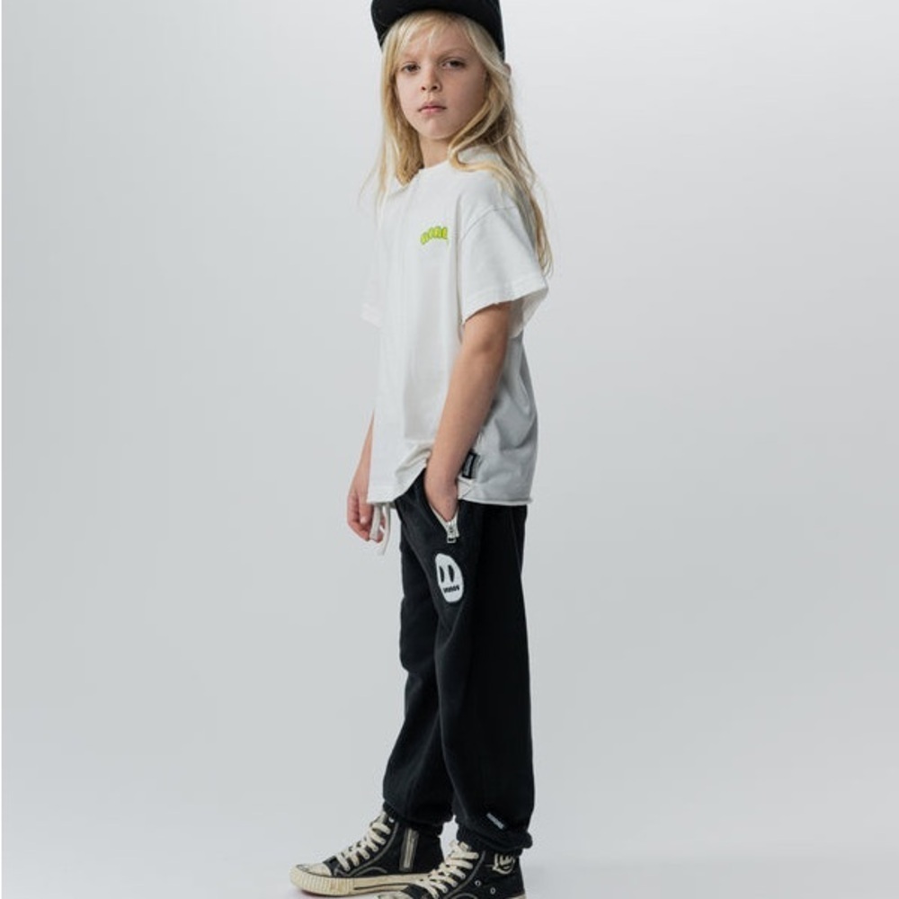 nununu White T-Shirt bubbly tee short sleeve soft cotton size 6-7 years MWT